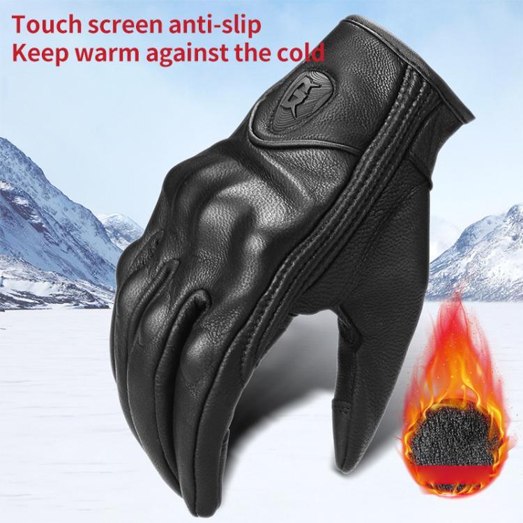 GHOST RACING GR-ST07 Winter Velvet Warm Motorcycle Riding Gloves, M, L, XL, XXL