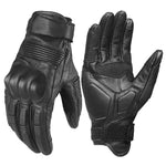 GHOST RACING GR-ST11 Retro Motorcycle Genuine Leather Touch Screen Full Finger Gloves, M, L, XL, XXL