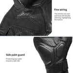 GHOST RACING GR-ST11 Retro Motorcycle Genuine Leather Touch Screen Full Finger Gloves, M, L, XL, XXL