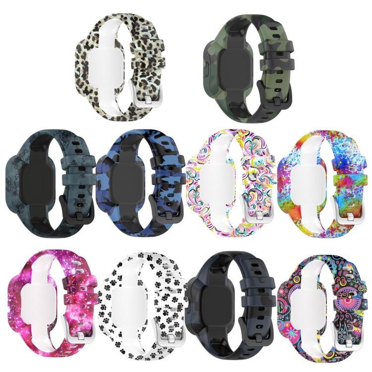 xDfind Steel Buckle Printed Silicone Watch Band, For GarminFit JR3 / Garmin Vivofit JR 3