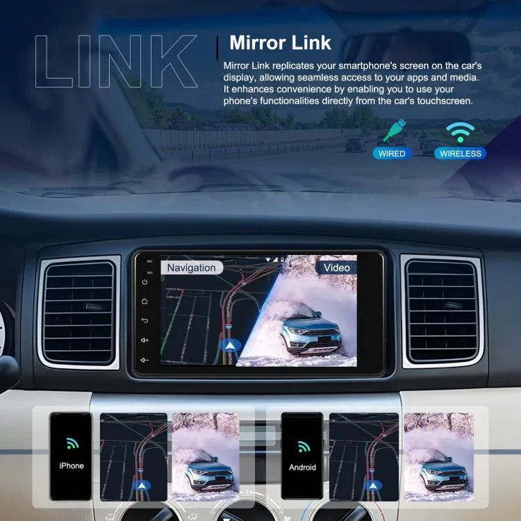 For Toyota COROLLA Android 15 7 inch Wireless CarPlay Car Player Car Central Control Navigation Machine, Standard, Standard+AHD+Microphone