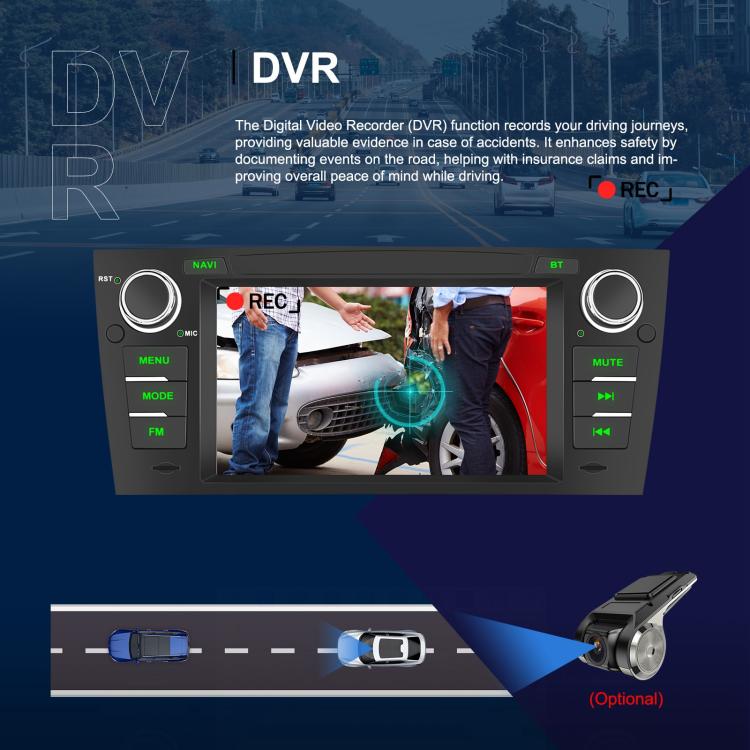 For BMW 3 Series E90 Android 15 7 inch Car CarPlay Car Navigation Reversing Image Integrated Machine, Standard, Standard+AHD+Microphone