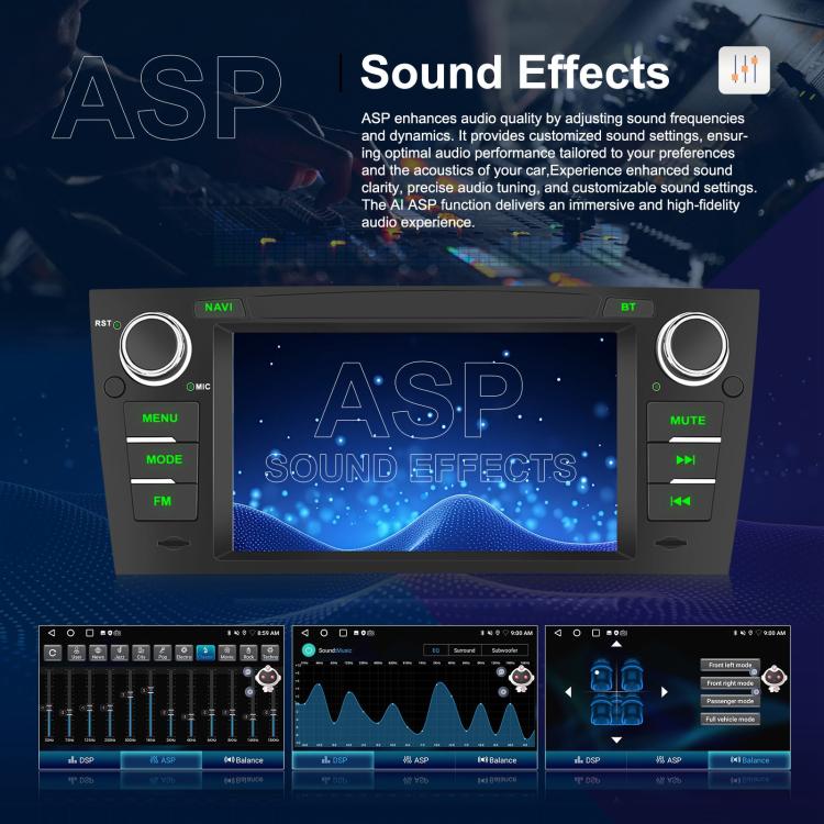 For BMW 3 Series E90 Android 15 7 inch Car CarPlay Car Navigation Reversing Image Integrated Machine, Standard, Standard+AHD+Microphone