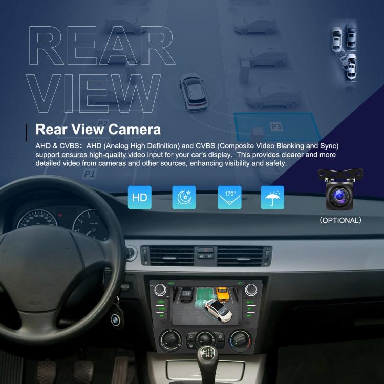 For BMW 3 Series E90 Android 15 7 inch Car CarPlay Car Navigation Reversing Image Integrated Machine, Standard, Standard+AHD+Microphone