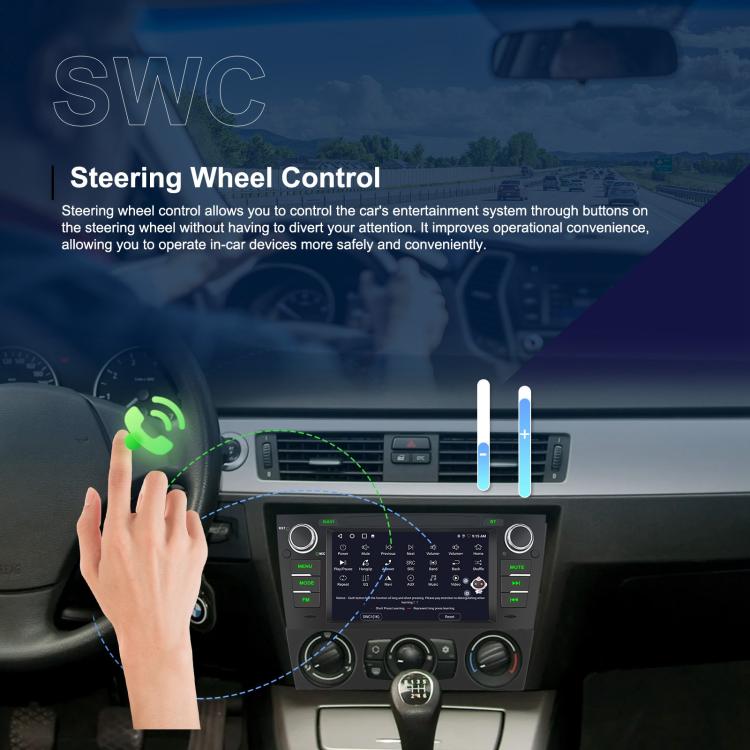 For BMW 3 Series E90 Android 15 7 inch Car CarPlay Car Navigation Reversing Image Integrated Machine, Standard, Standard+AHD+Microphone