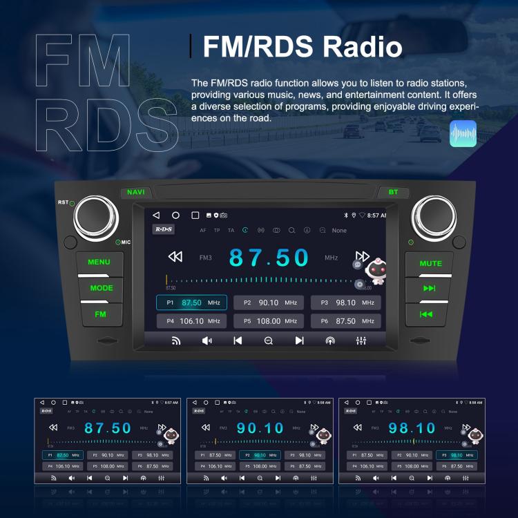 For BMW 3 Series E90 Android 15 7 inch Car CarPlay Car Navigation Reversing Image Integrated Machine, Standard, Standard+AHD+Microphone