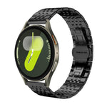 xDfind Seven-bead Solid Stainless Steel Watch Band, For Samsung Galaxy Watch Ultra / Ultra 2025, For Samsung Galaxy Watch8 / Wacth8 Classic, For Samsung Galaxy Watch 7 / 6 / 5 / FE, For Samsung Galaxy Fit3 SM-R390