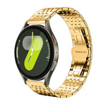 xDfind Seven-bead Solid Stainless Steel Watch Band, For Samsung Galaxy Watch Ultra / Ultra 2025, For Samsung Galaxy Watch8 / Wacth8 Classic, For Samsung Galaxy Watch 7 / 6 / 5 / FE, For Samsung Galaxy Fit3 SM-R390