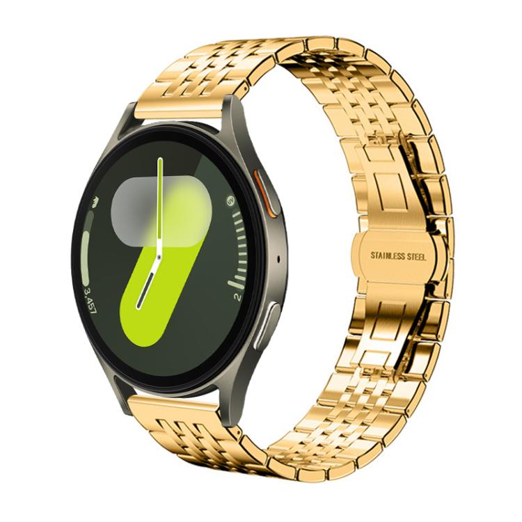 xDfind Seven-bead Solid Stainless Steel Watch Band, For Samsung Galaxy Watch Ultra / Ultra 2025, For Samsung Galaxy Watch8 / Wacth8 Classic, For Samsung Galaxy Watch 7 / 6 / 5 / FE, For Samsung Galaxy Fit3 SM-R390