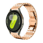 xDfind Seven-bead Solid Stainless Steel Watch Band, For Samsung Galaxy Watch Ultra / Ultra 2025, For Samsung Galaxy Watch8 / Wacth8 Classic, For Samsung Galaxy Watch 7 / 6 / 5 / FE, For Samsung Galaxy Fit3 SM-R390