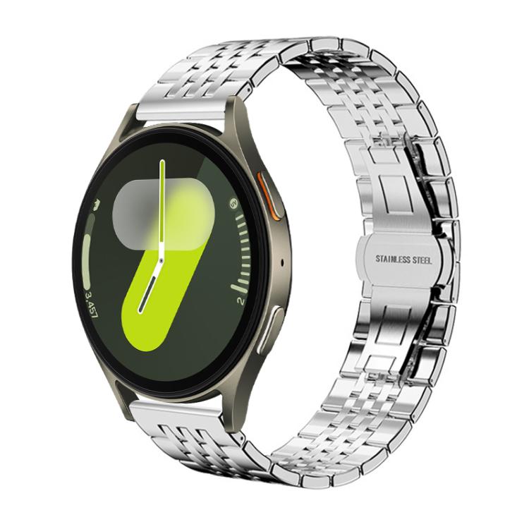 xDfind Seven-bead Solid Stainless Steel Watch Band, For Samsung Galaxy Watch Ultra / Ultra 2025, For Samsung Galaxy Watch8 / Wacth8 Classic, For Samsung Galaxy Watch 7 / 6 / 5 / FE, For Samsung Galaxy Fit3 SM-R390