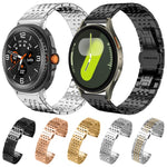 xDfind Seven-bead Solid Stainless Steel Watch Band, For Samsung Galaxy Watch Ultra / Ultra 2025, For Samsung Galaxy Watch8 / Wacth8 Classic, For Samsung Galaxy Watch 7 / 6 / 5 / FE, For Samsung Galaxy Fit3 SM-R390
