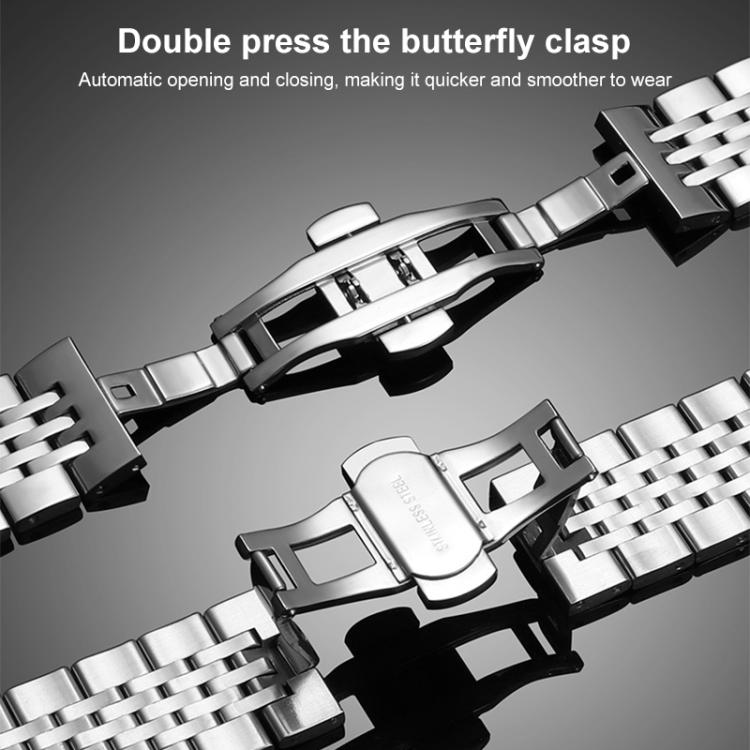 xDfind Seven-bead Solid Stainless Steel Watch Band, For Samsung Galaxy Watch Ultra / Ultra 2025, For Samsung Galaxy Watch8 / Wacth8 Classic, For Samsung Galaxy Watch 7 / 6 / 5 / FE, For Samsung Galaxy Fit3 SM-R390