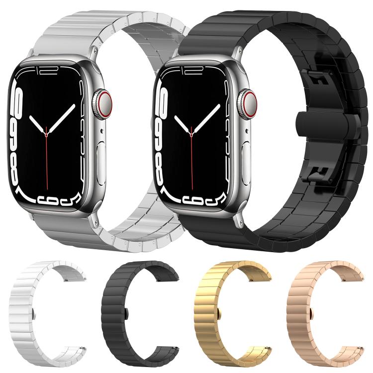 xDfind One-bead Bamboo Solid Stainless Steel Watch Band, For Apple Watch 42 / 44 / 45 / 46 / 49mm 22mm, For Apple Watch 38 / 40 / 41 / S10 42mm 20mm