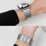 xDfind One-bead Bamboo Solid Stainless Steel Watch Band, For Apple Watch 42 / 44 / 45 / 46 / 49mm 22mm, For Apple Watch 38 / 40 / 41 / S10 42mm 20mm