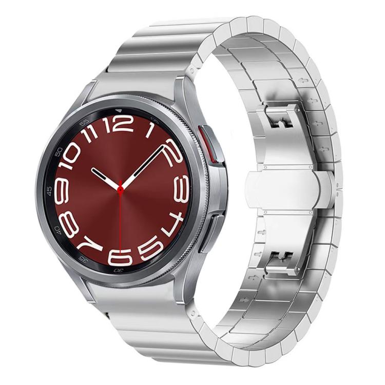 xDfind One-bead Bamboo Solid Stainless Steel Watch Band, For Samsung Galaxy Watch8 / Wacth8 Classic 22mm, For Samsung Galaxy Watch 7 / 6 / 5 / FE 20mm, For Samsung Galaxy Fit3 SM-R390 18mm