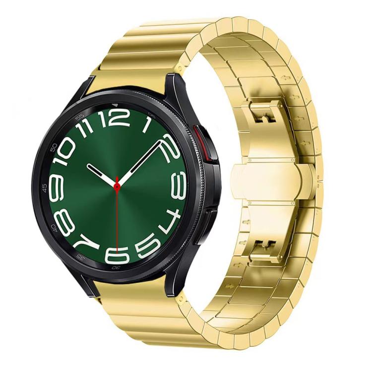 xDfind One-bead Bamboo Solid Stainless Steel Watch Band, For Samsung Galaxy Watch8 / Wacth8 Classic 22mm, For Samsung Galaxy Watch 7 / 6 / 5 / FE 20mm, For Samsung Galaxy Fit3 SM-R390 18mm