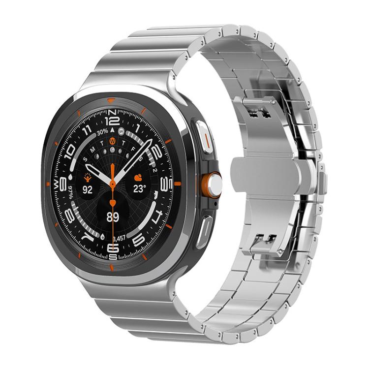 xDfind One-bead Bamboo Solid Stainless Steel Watch Band, For Samsung Galaxy Watch8 / Wacth8 Classic 22mm, For Samsung Galaxy Watch 7 / 6 / 5 / FE 20mm, For Samsung Galaxy Fit3 SM-R390 18mm