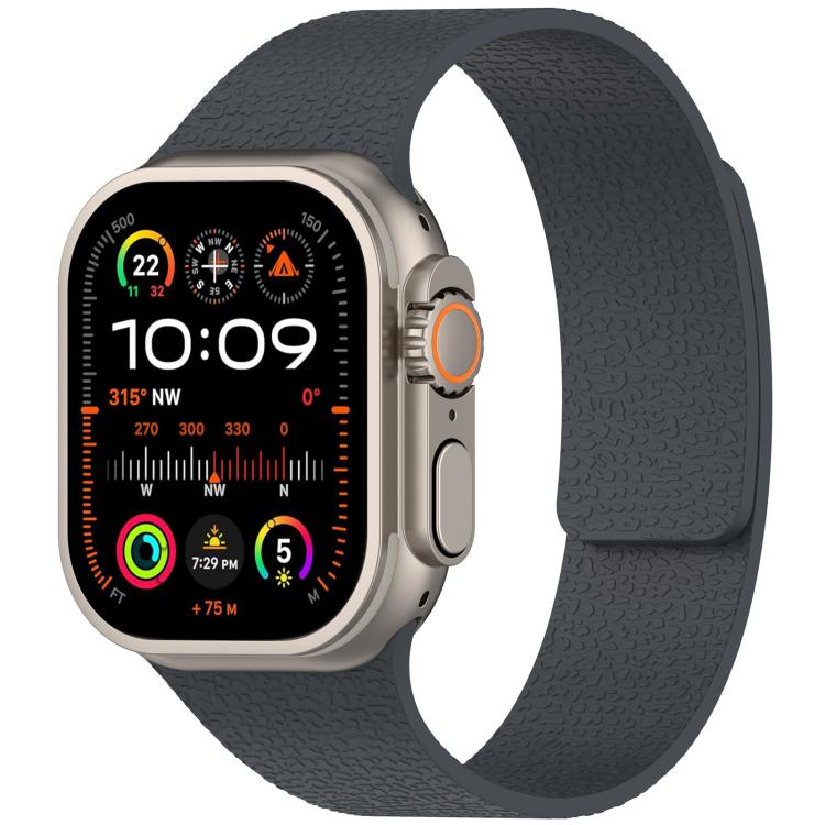 xDfind Magnetisches Silikon-Uhrenarmband mit Litschi-Textur, für Apple Watch 42 / 44 / 45 / 46 / 49 mm, für Apple Watch 38 / 40 / 41 / S10 42 mm
