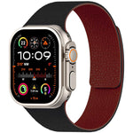 xDfind Magnetisches Silikon-Uhrenarmband mit Litschi-Textur, für Apple Watch 42 / 44 / 45 / 46 / 49 mm, für Apple Watch 38 / 40 / 41 / S10 42 mm
