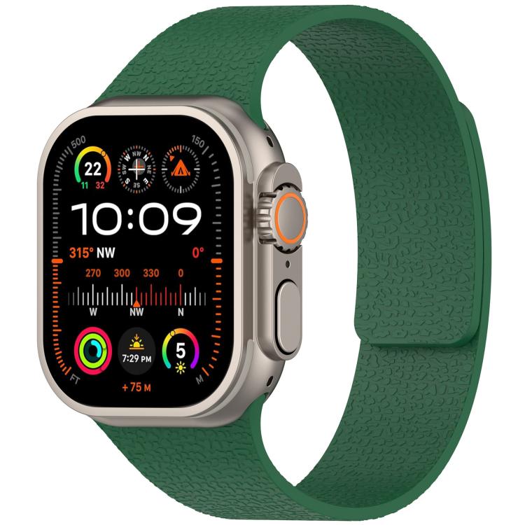 xDfind Magnetisches Silikon-Uhrenarmband mit Litschi-Textur, für Apple Watch 42 / 44 / 45 / 46 / 49 mm, für Apple Watch 38 / 40 / 41 / S10 42 mm