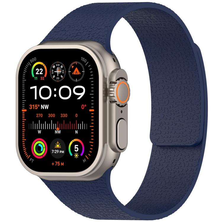 xDfind Magnetisches Silikon-Uhrenarmband mit Litschi-Textur, für Apple Watch 42 / 44 / 45 / 46 / 49 mm, für Apple Watch 38 / 40 / 41 / S10 42 mm