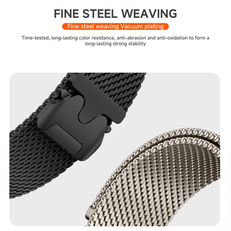 xDfind Milanese Parachute Buckle Stainless Steel Watch Band, For Samsung Galaxy Watch Ultra / Ultra 2025, For Samsung Galaxy Watch8 / Wacth8 Classic 22mm