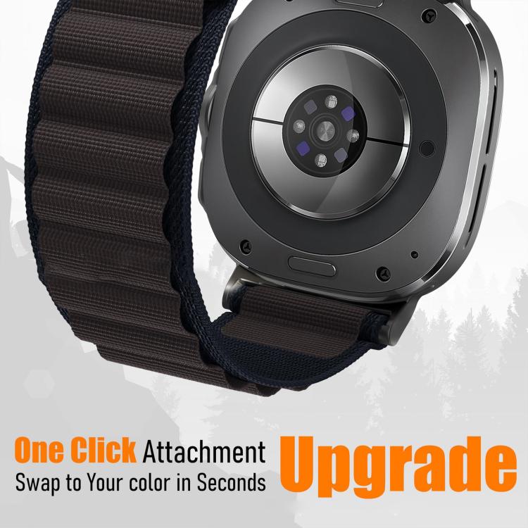 xDfind Black Buckle Loop Nylon Watch Band, For Samsung Galaxy Watch Ultra 47mm / Ultra 2025, For Samsung Galaxy Watch8 / 8 Classic