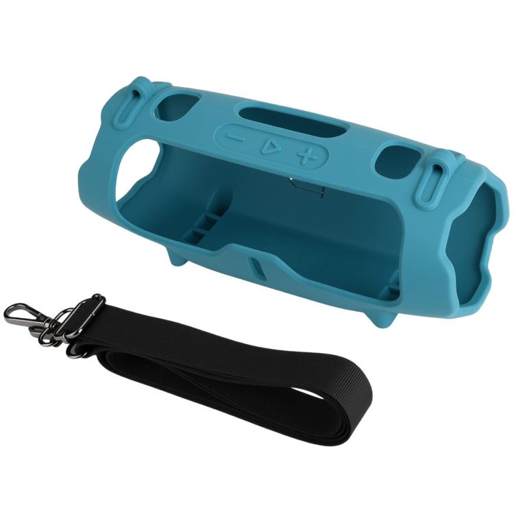 Silicone Protective Cover Portable Crossbody Speaker Soft Shell Bag, For JBL Charge 6