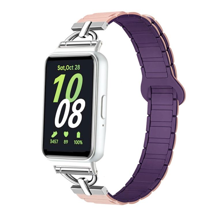 D-shaped Tri-beads Magnetic Silicone Watch Band, For Samsung Galaxy Fit3