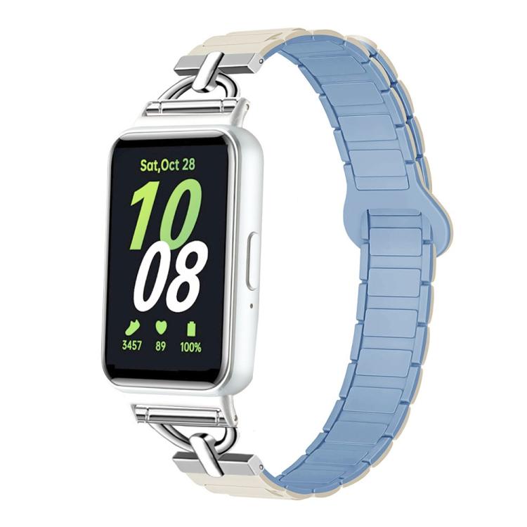 D-shaped Tri-beads Magnetic Silicone Watch Band, For Samsung Galaxy Fit3