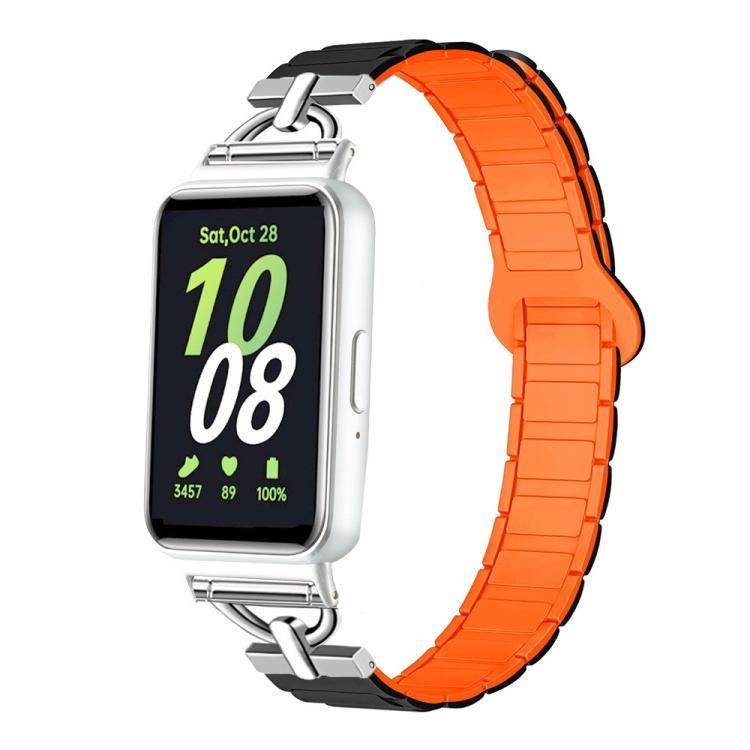 D-shaped Tri-beads Magnetic Silicone Watch Band, For Samsung Galaxy Fit3