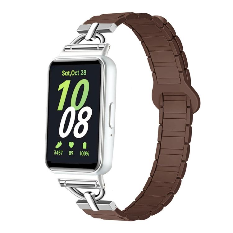 D-shaped Tri-beads Magnetic Silicone Watch Band, For Samsung Galaxy Fit3