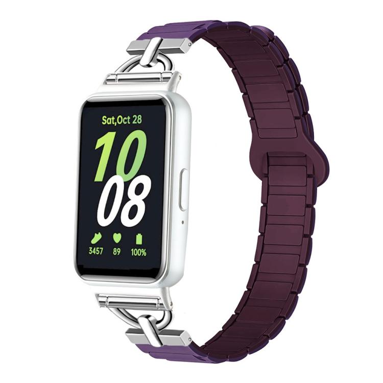 D-shaped Tri-beads Magnetic Silicone Watch Band, For Samsung Galaxy Fit3