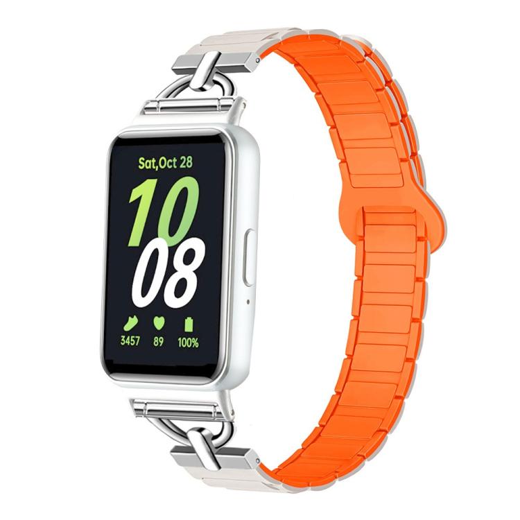 D-shaped Tri-beads Magnetic Silicone Watch Band, For Samsung Galaxy Fit3