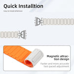 D-shaped Tri-beads Magnetic Silicone Watch Band, For Samsung Galaxy Fit3