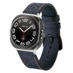 Hole Retro Leather Watch Band, For Samsung Galaxy Watch Ultra 47mm / Ultra 2025
