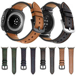 Hole Retro Leather Watch Band, For Samsung Galaxy Watch Ultra 47mm / Ultra 2025