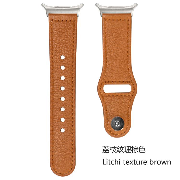Rivet Reverse Buckle Leather Watch Band, For Samsung Galaxy Watch Ultra 47mm / Ultra 2025