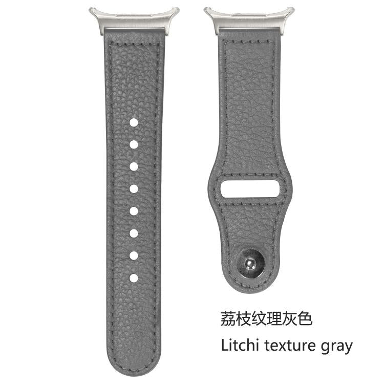Rivet Reverse Buckle Leather Watch Band, For Samsung Galaxy Watch Ultra 47mm / Ultra 2025