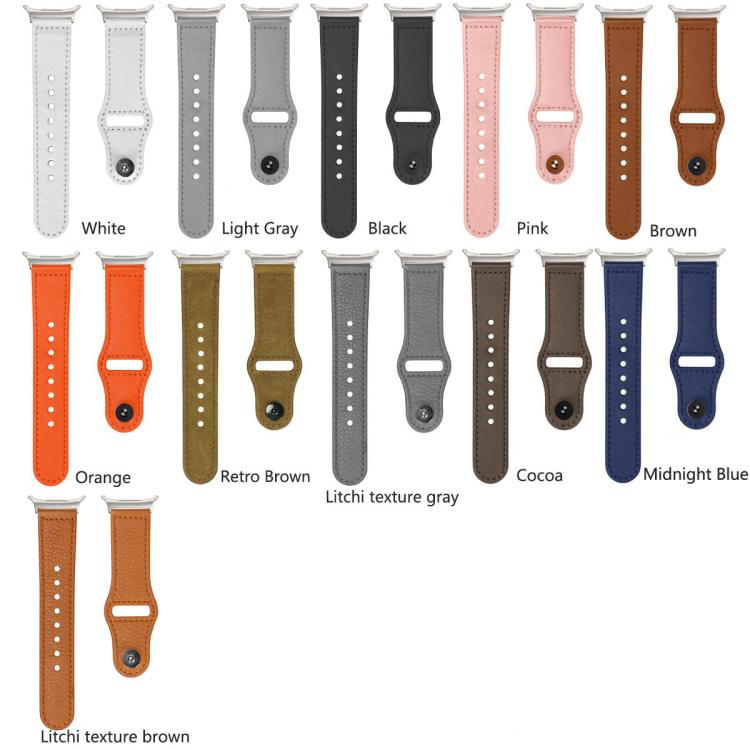 Rivet Reverse Buckle Leather Watch Band, For Samsung Galaxy Watch Ultra 47mm / Ultra 2025