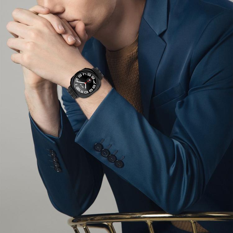 Turtle Buckle Five Beads Stainless Steel Watch Band, For Samsung Galaxy Watch Ultra 47mm / Ultra 2025