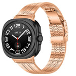 Turtle Buckle Five Beads Stainless Steel Watch Band, For Samsung Galaxy Watch Ultra 47mm / Ultra 2025
