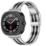 Turtle Buckle Five Beads Stainless Steel Watch Band, For Samsung Galaxy Watch Ultra 47mm / Ultra 2025