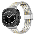 Seven Beads Buckle Stainless Steel Watch Band, For Samsung Galaxy Watch Ultra 47mm / Ultra 2025
