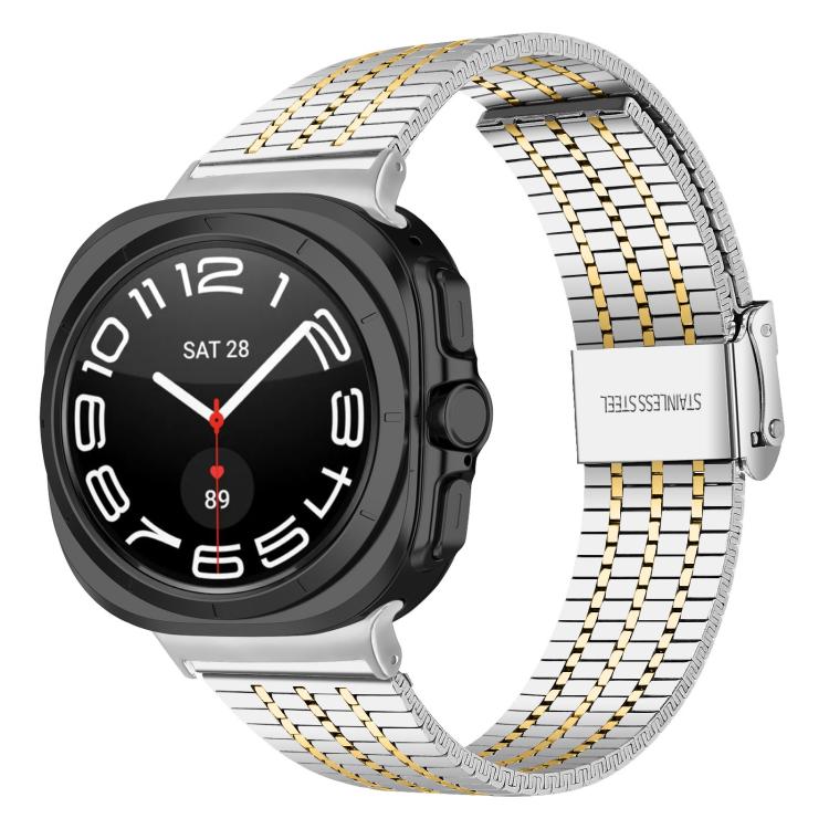 Seven Beads Buckle Stainless Steel Watch Band, For Samsung Galaxy Watch Ultra 47mm / Ultra 2025