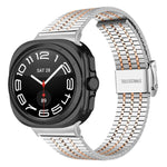 Seven Beads Buckle Stainless Steel Watch Band, For Samsung Galaxy Watch Ultra 47mm / Ultra 2025