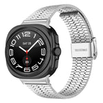 Seven Beads Buckle Stainless Steel Watch Band, For Samsung Galaxy Watch Ultra 47mm / Ultra 2025