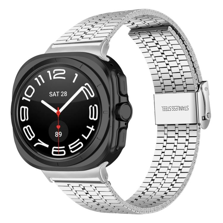 Seven Beads Buckle Stainless Steel Watch Band, For Samsung Galaxy Watch Ultra 47mm / Ultra 2025