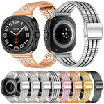 Seven Beads Buckle Stainless Steel Watch Band, For Samsung Galaxy Watch Ultra 47mm / Ultra 2025